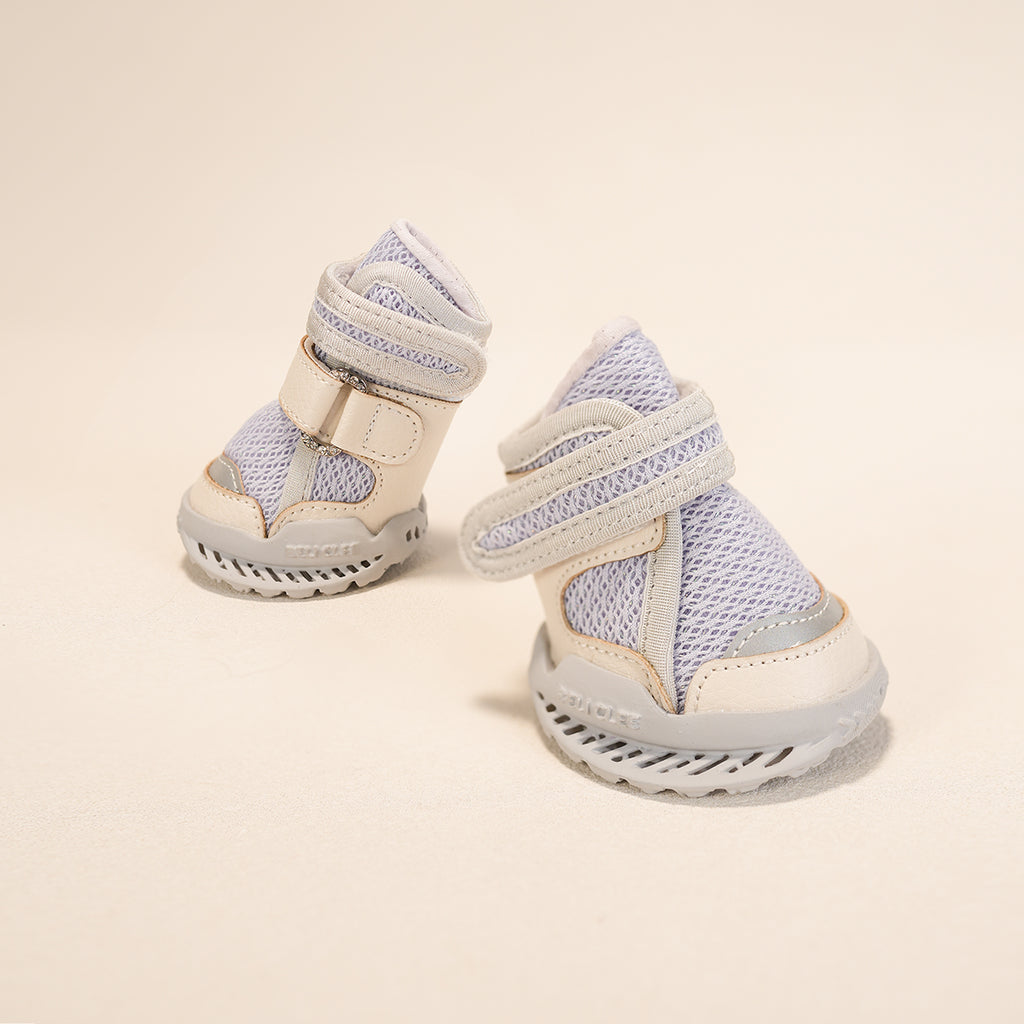 Breathable Dog Shoes – Soft Lavender Gray — pair