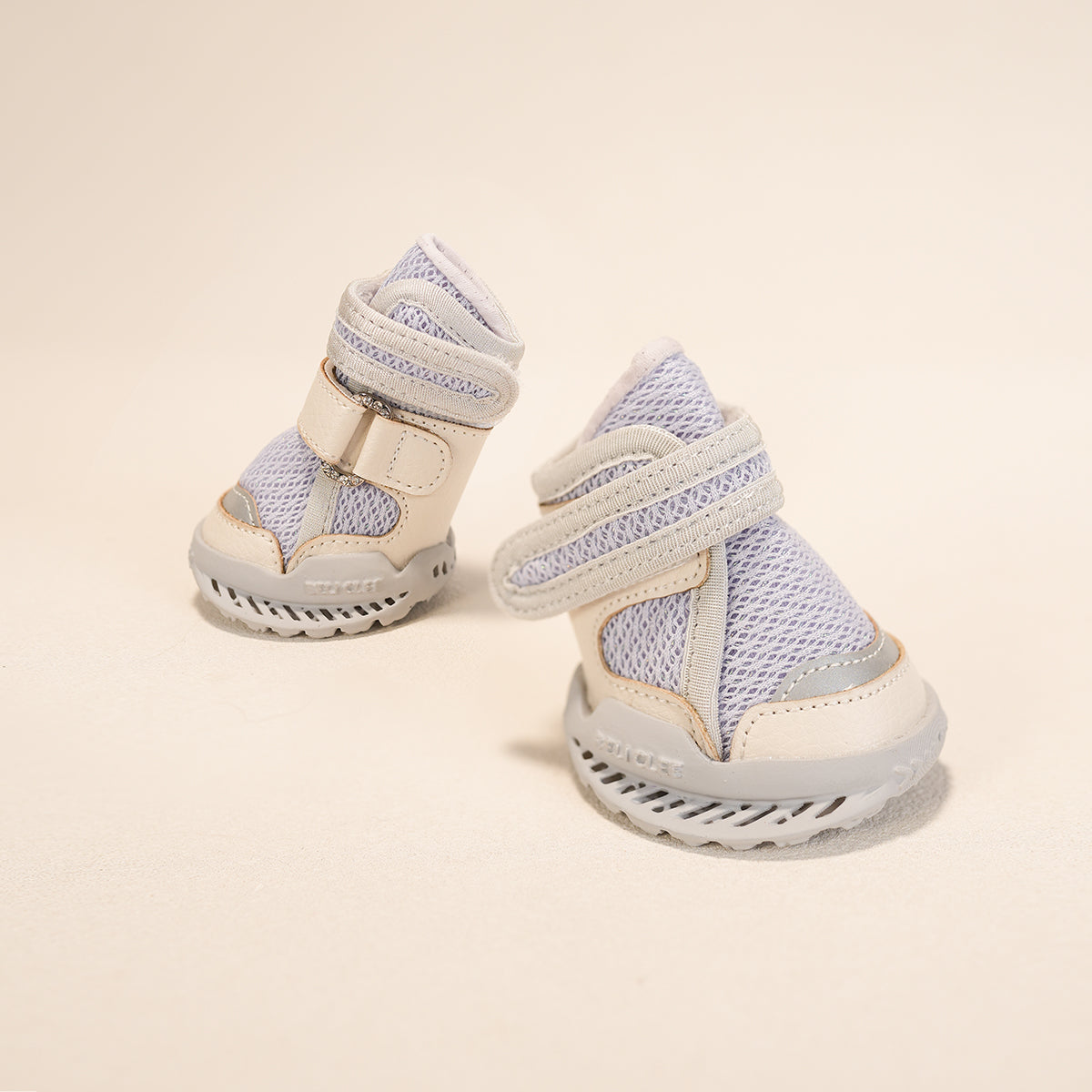 Breathable Dog Shoes for Hot Pavement-Soft Lavender Gray Style