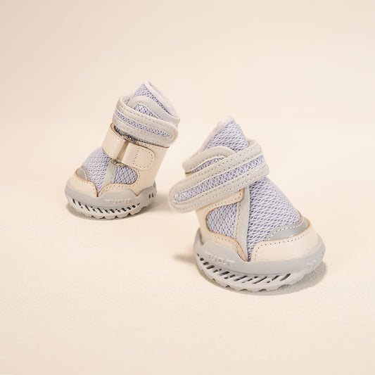 Breathable Dog Shoes for Hot Pavement-Soft Lavender Gray Style