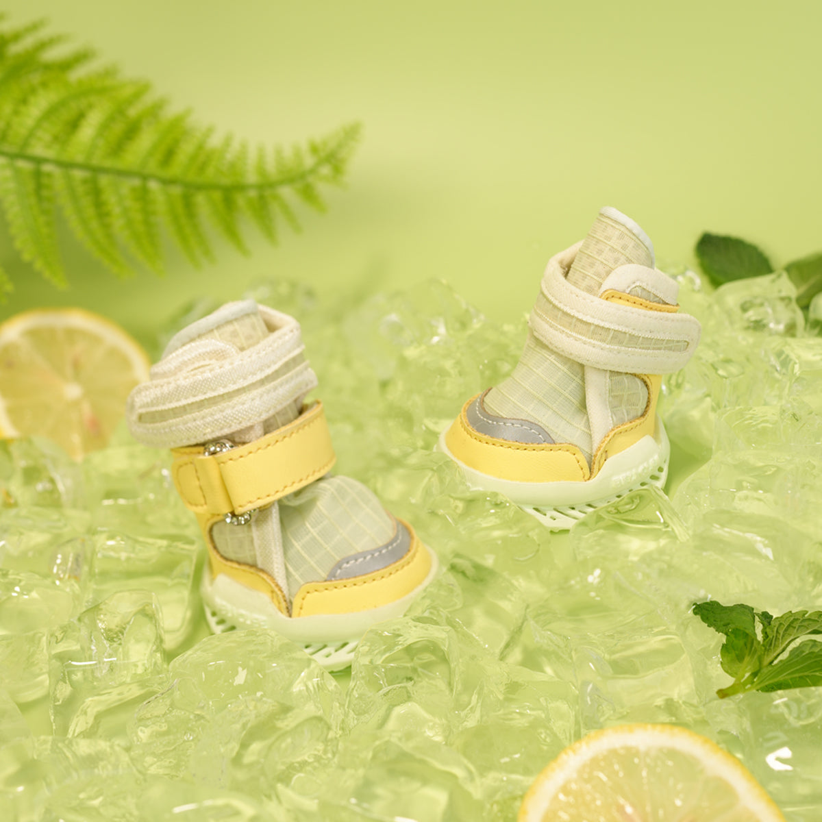 Breathable Dog Shoes for Hot Pavement-Lemon Fizz Yellow Style