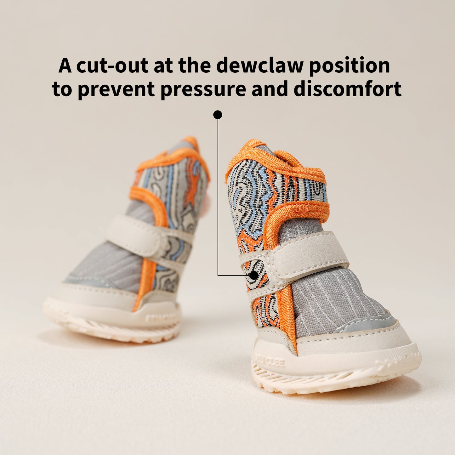 Reathable Sole Dog Shoes-CityLuxury-Luck Orange