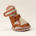 CityLuxury brown dog shoe, side view